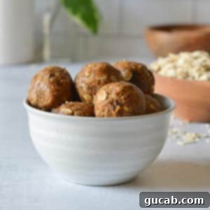 a bowl of almond butter energy balls.
