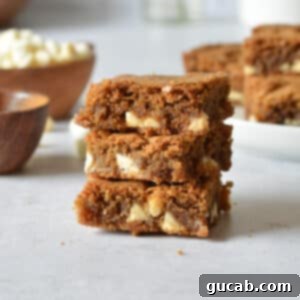 a stack of gluten free blondies.