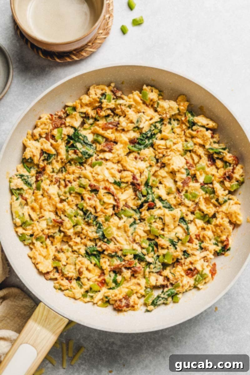 scrambled eggs with veggies
