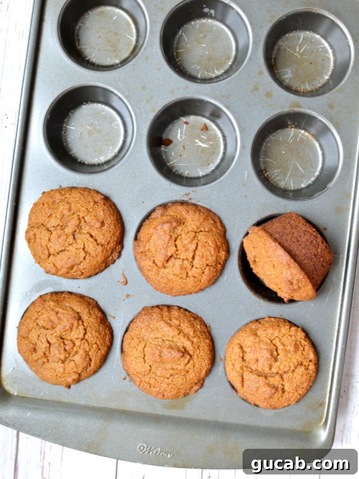 paleo pumpkin muffins in a pan