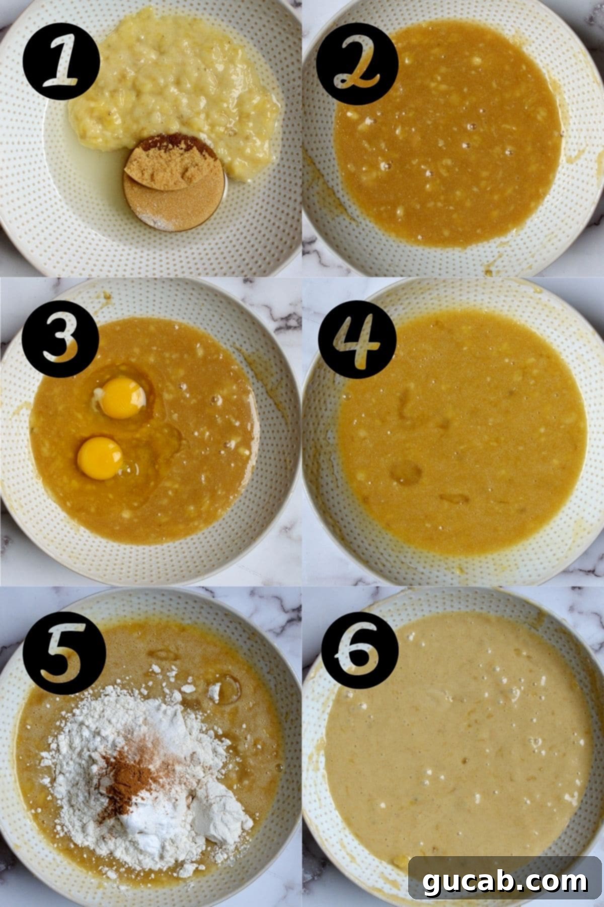 how to make banana bread batter