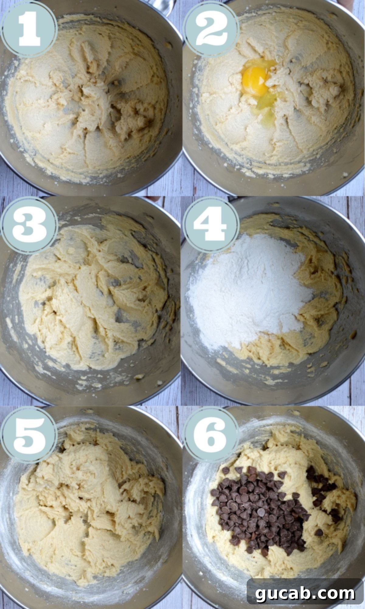 Ultimate Gluten-Free Cookie Cake 5 cookie dough being mixed in a stand mixer