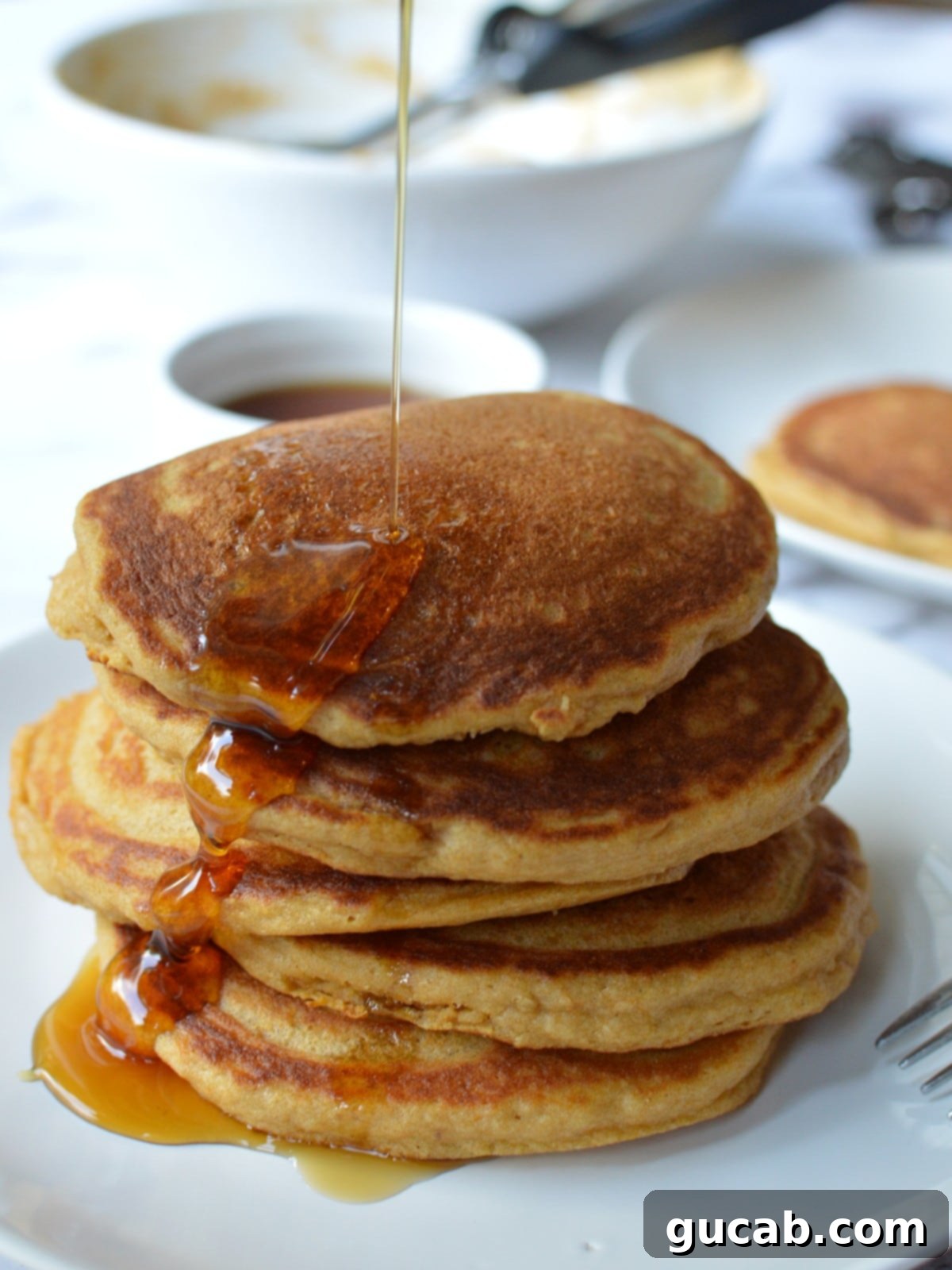 close-up of paleo sweet potato pancakes
