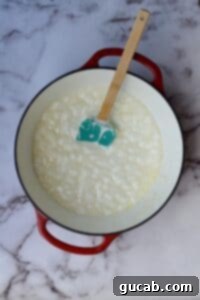 melted marshmallows in a pot