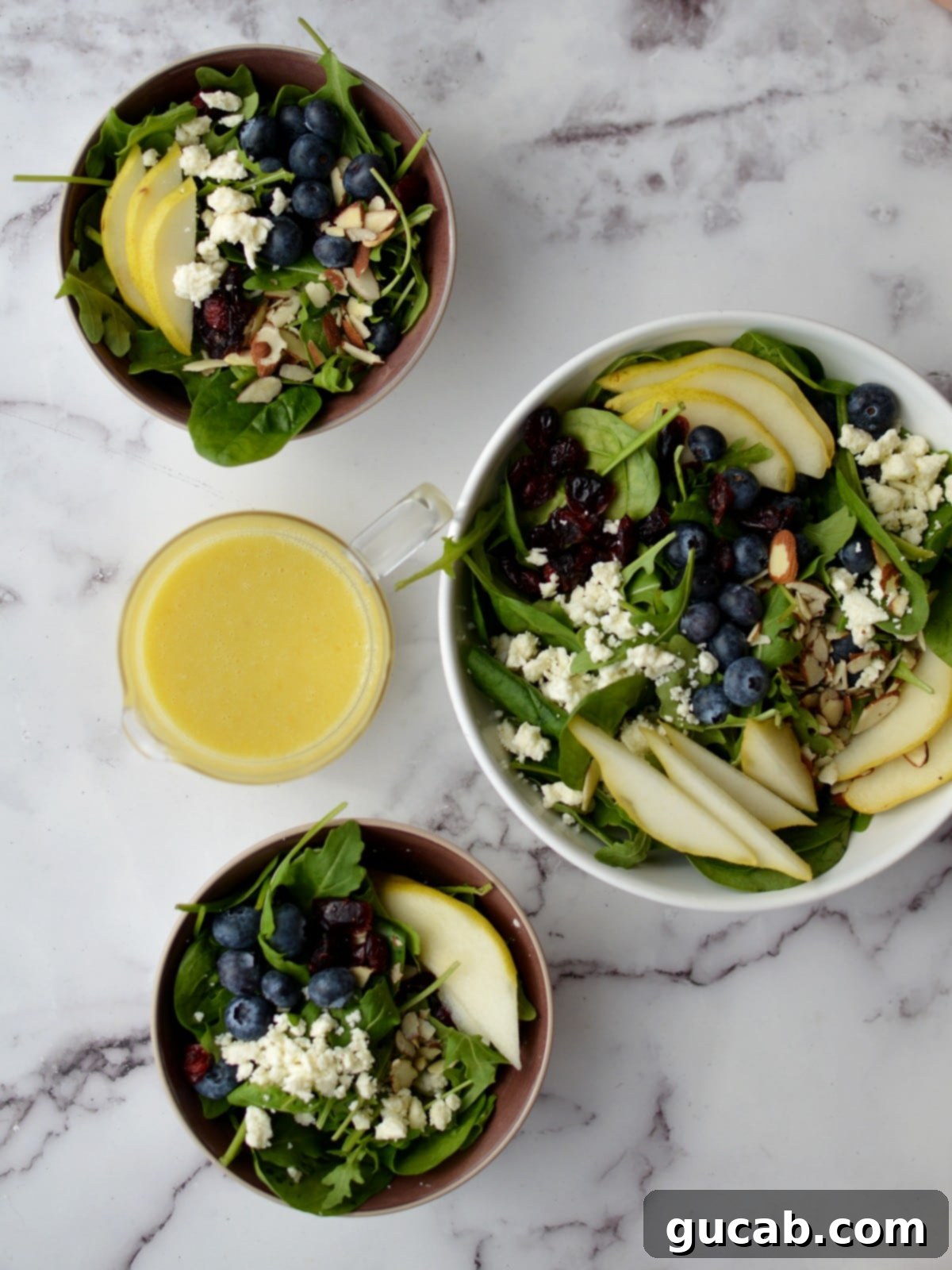 Sweet Pears and Peppery Greens with a Lemon Zest 5 arugula salads with feta