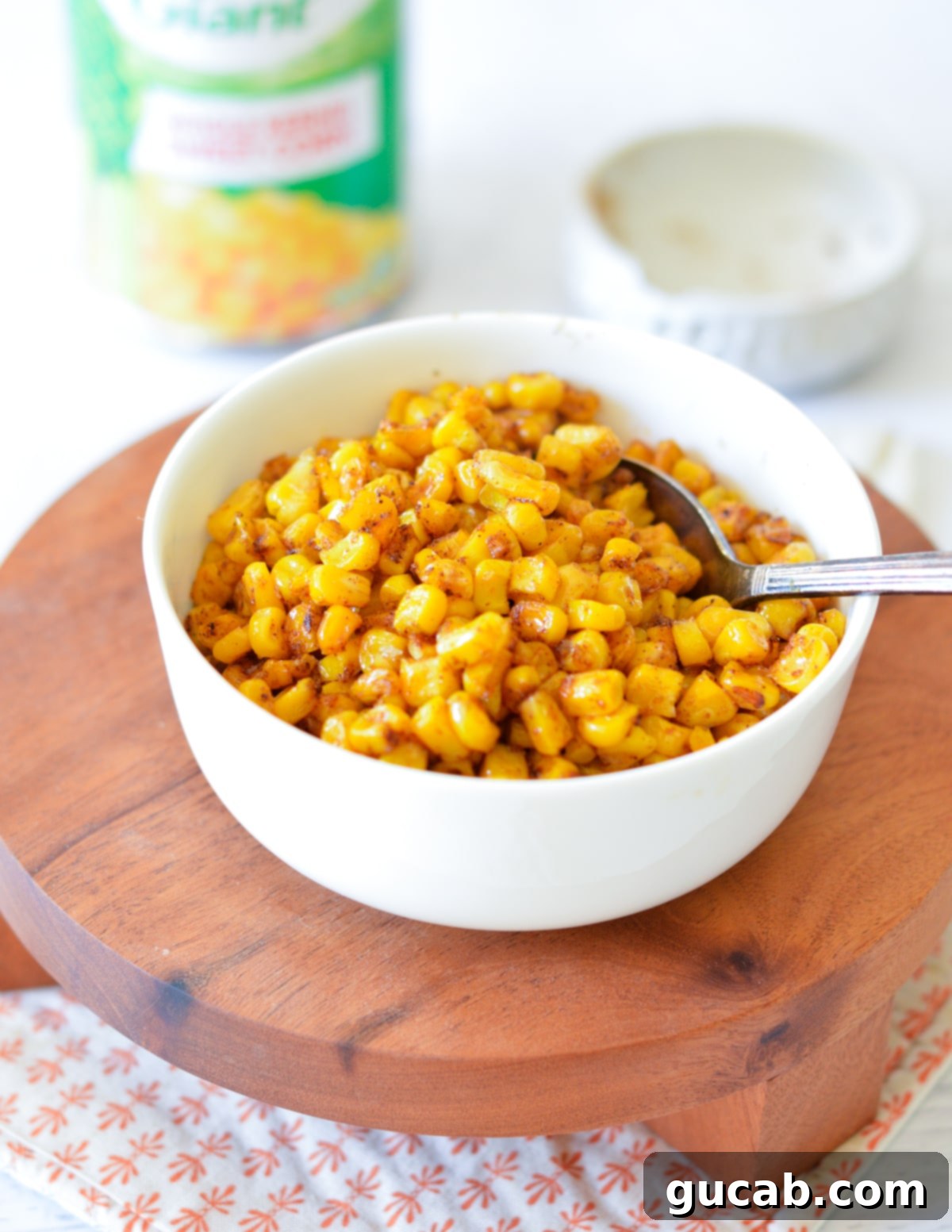 a bowl of caramelized corn