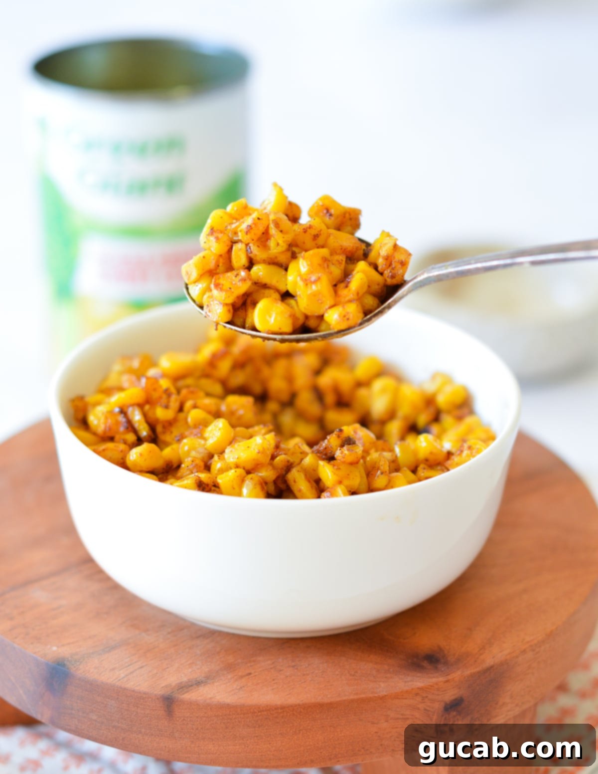 a bowl of caramelized corn.