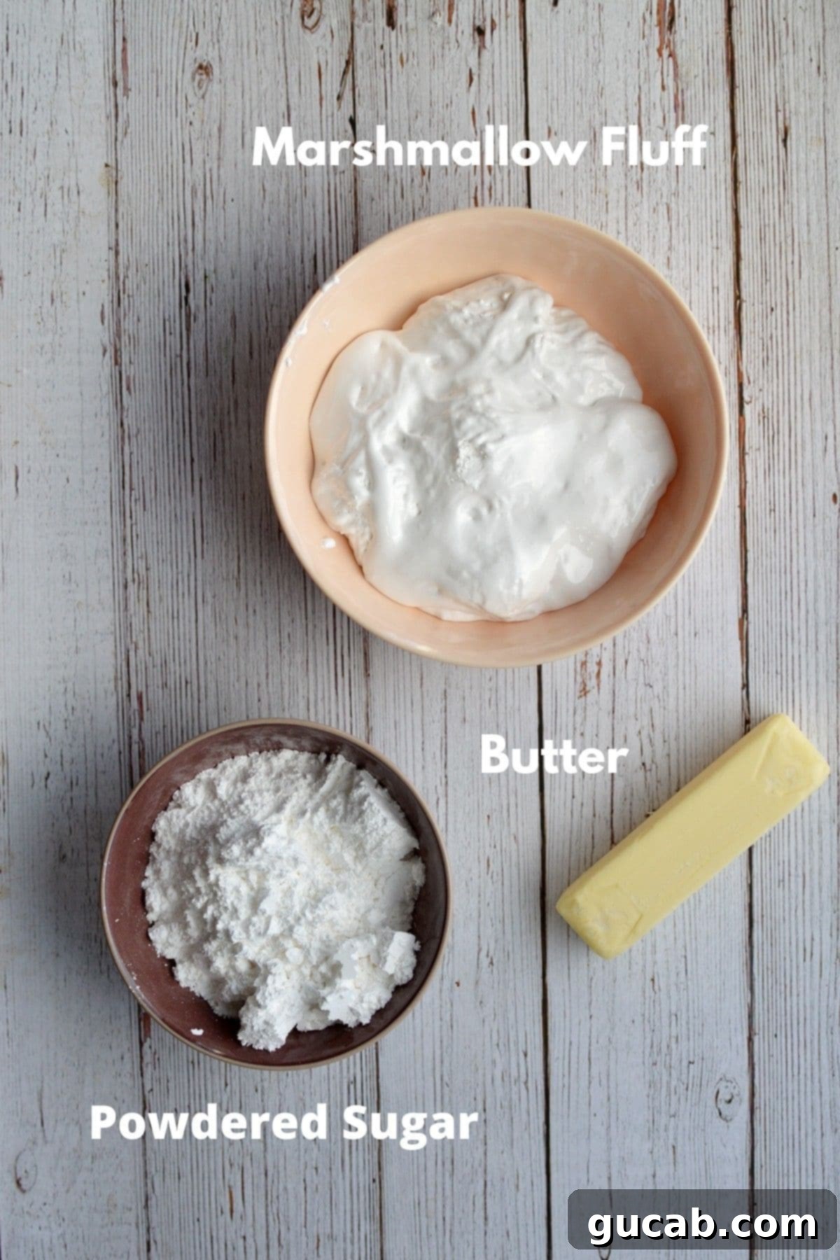 ingredients for marshmallow buttercream