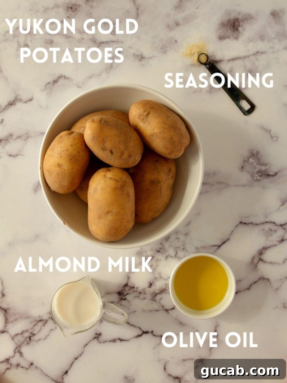 Creamy Almond Mashed Potatoes 3 ingredients for mashed potatoes