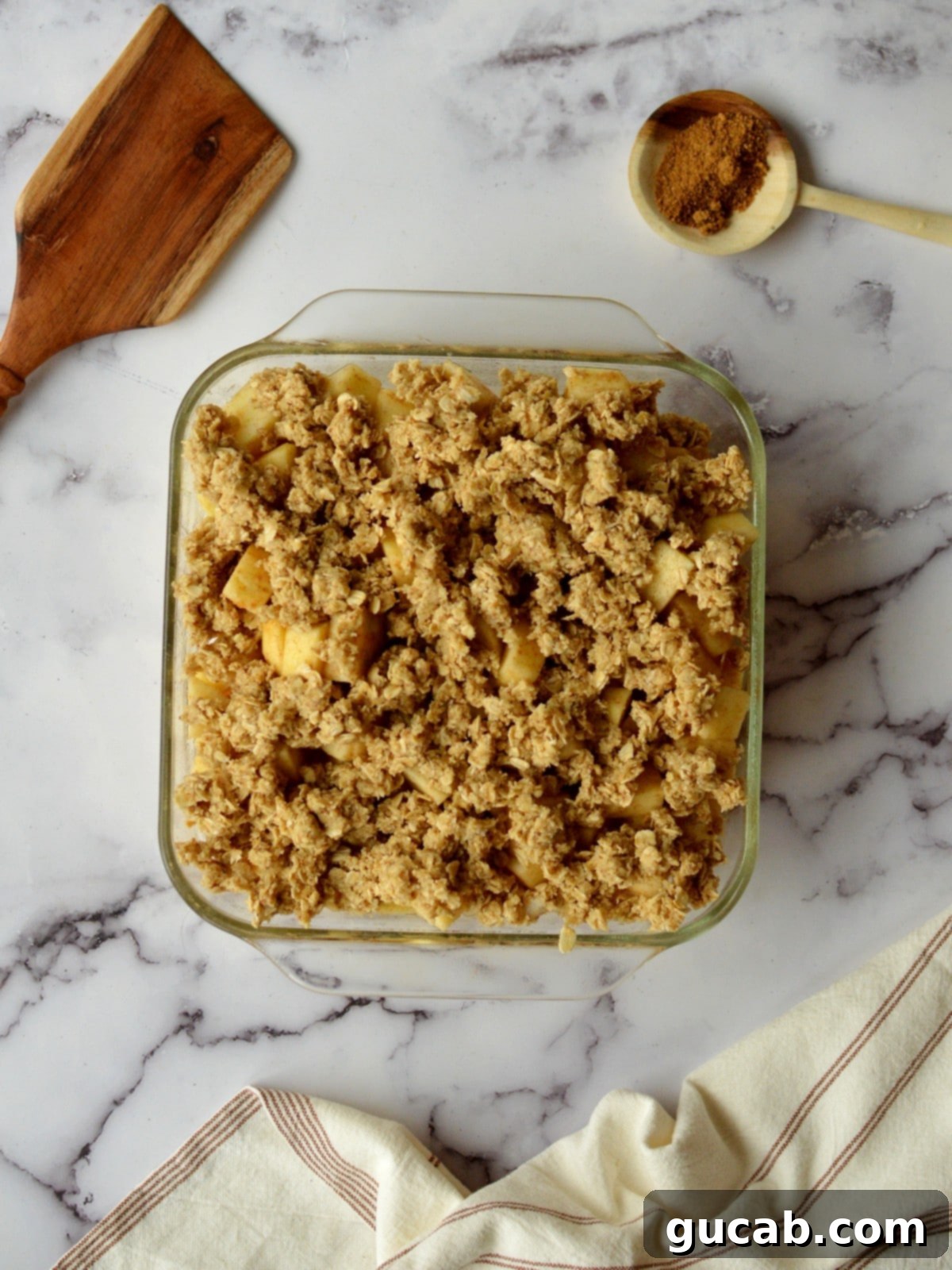 Wholesome Apple Crumble 8 an unbaked apple crumble