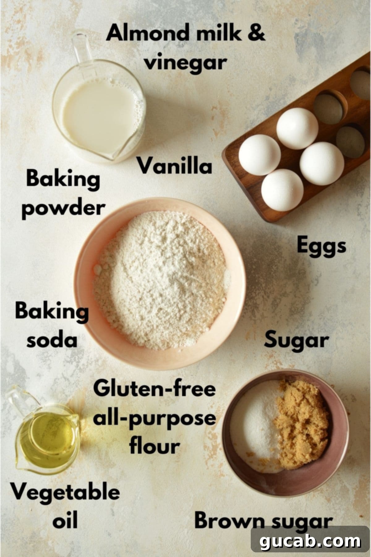 Golden Gluten and Dairy-Free Yellow Cake 3 gluten-free dairy-free cake ingredients