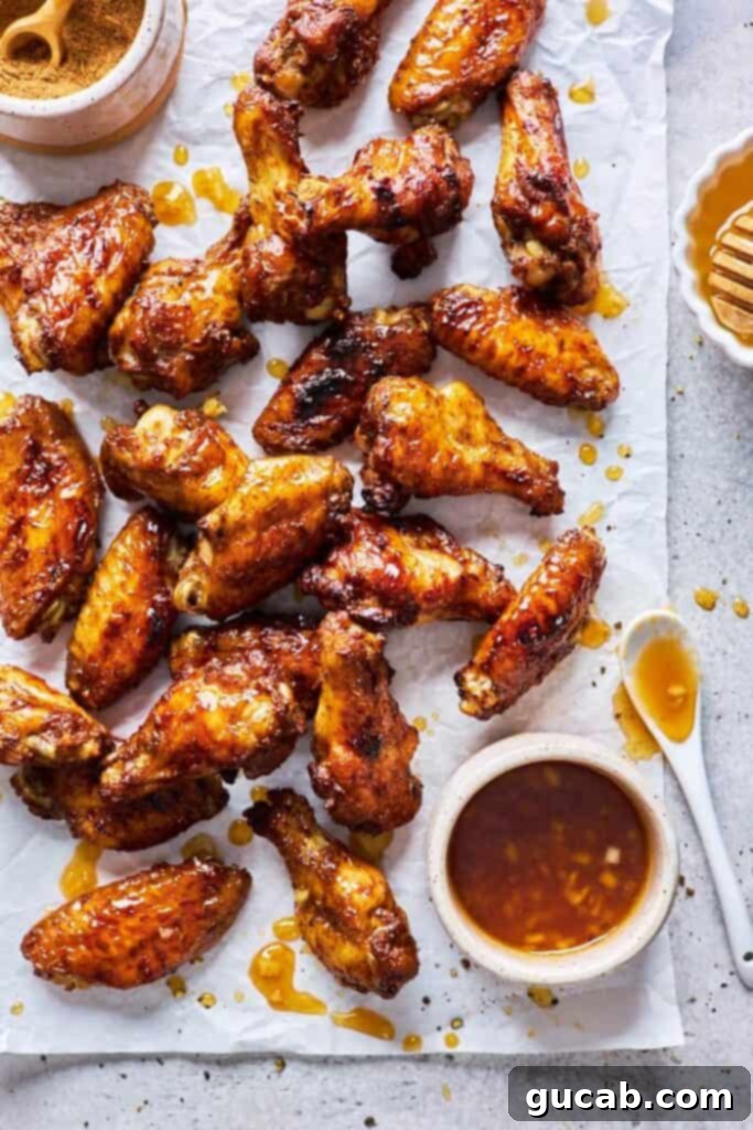 honey garlic jerk wings, crispy and flavorful gluten-free chicken wings