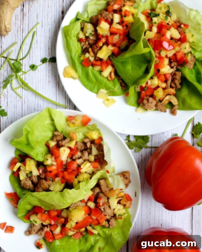 thai lettuce wraps on plates, a healthy and flavorful gluten-free meal