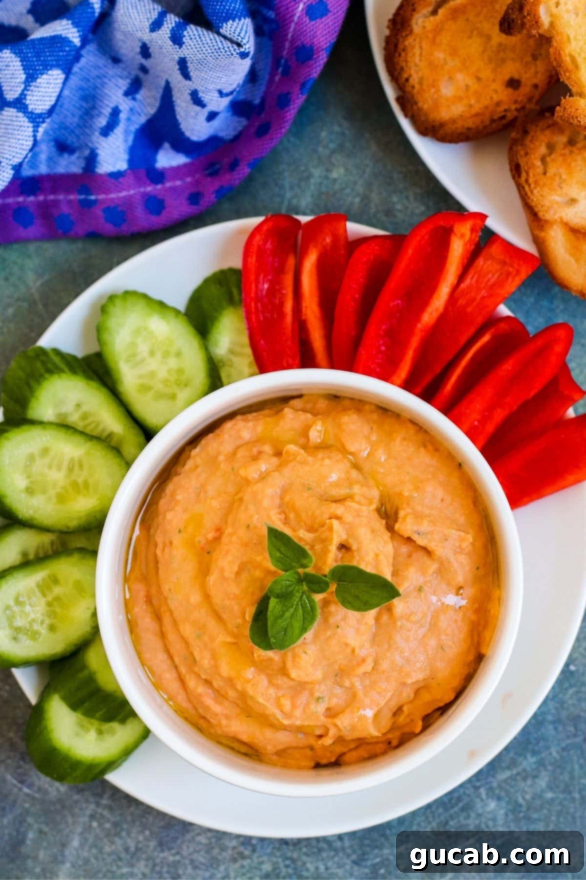 sundried tomato dip with fresh veggies