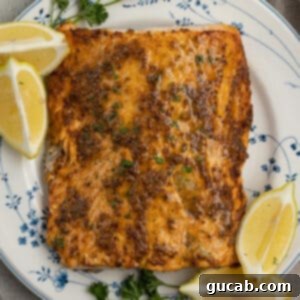 Delicious toaster oven salmon with lemons.