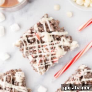 Peppermint bark Rice Krispie treat