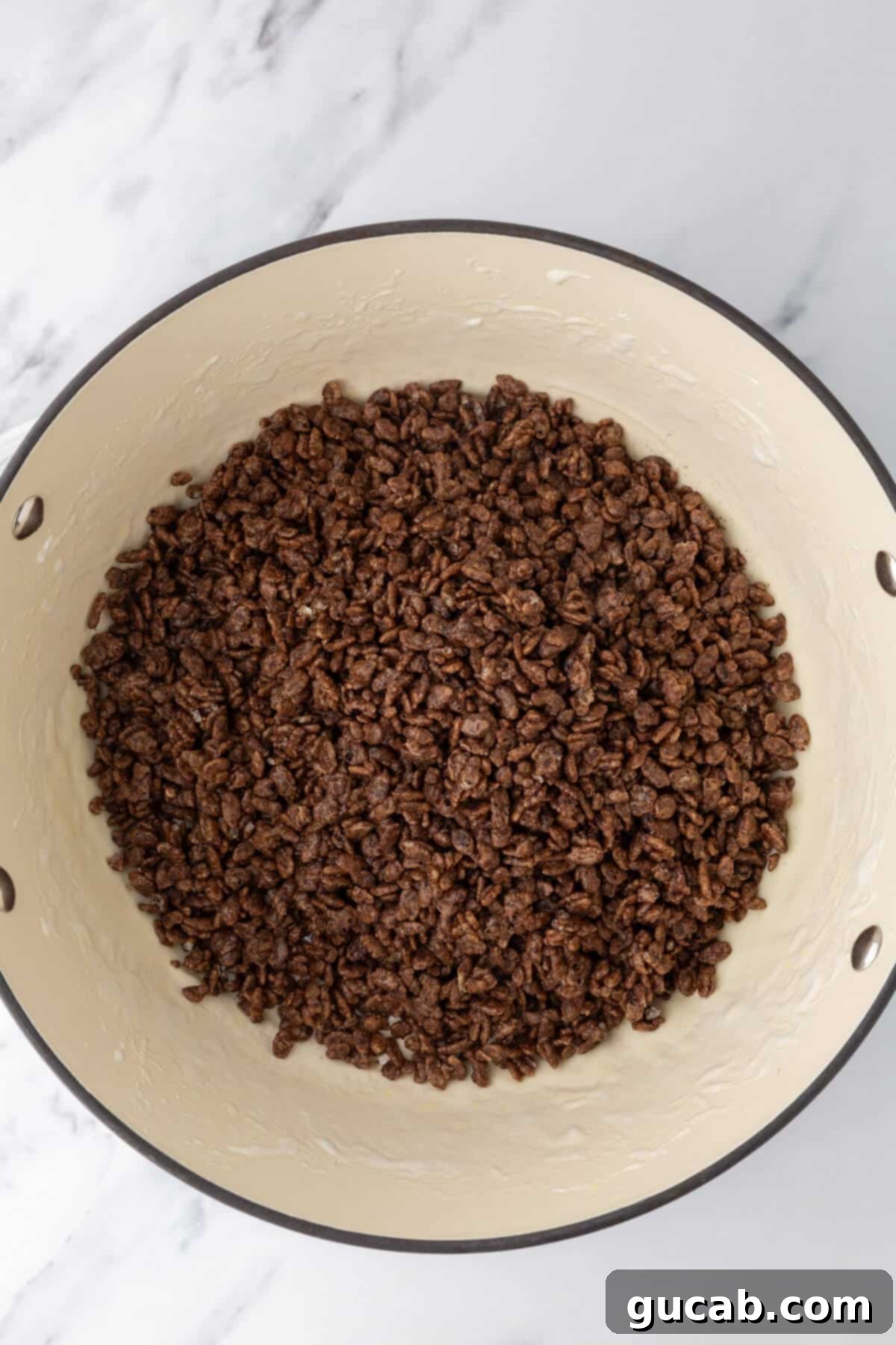 Cocoa Krispies in a Dutch oven