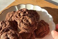 Oat Flour Double Chocolate Chunk Cookies