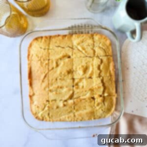 gluten free cornbread in a glass baking dish.