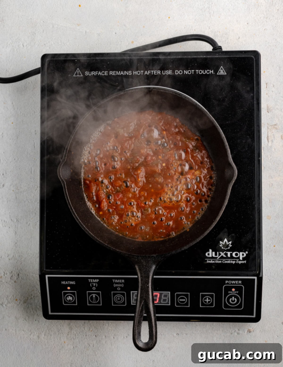 Eggs Fiesta: A Zesty Morning Kickstart 4 Salsa simmering in a small skillet.